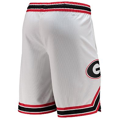 Men's Nike White Georgia Bulldogs Retro Replica Performance Basketball Shorts