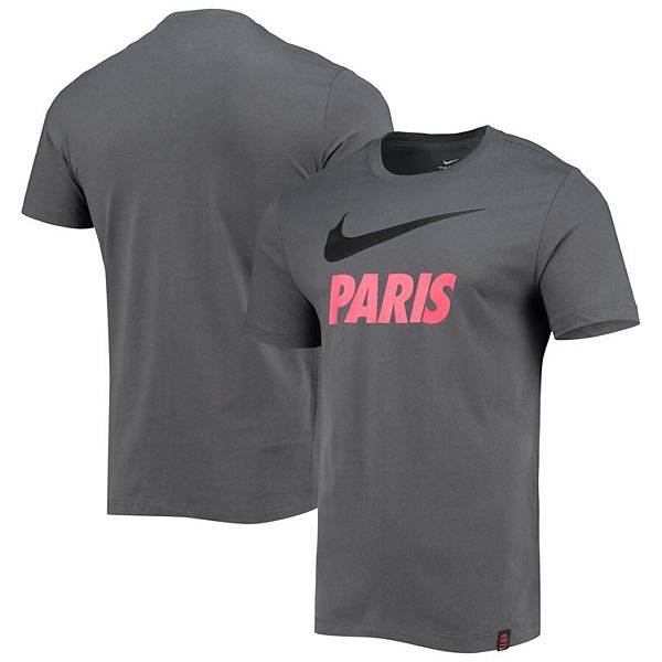 Men's Nike Anthracite Paris Saint-Germain Swoosh Club T-Shirt