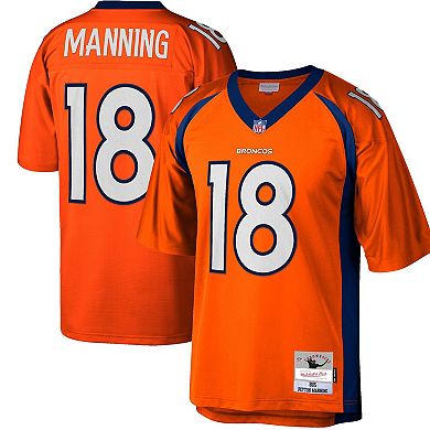 Men's Mitchell & Ness Peyton Manning Orange Denver Broncos Big & Tall 2015 Retired Player Replica Jersey