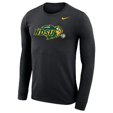 Men's Nike Black NDSU Bison School Logo Legend Performance Long Sleeve ...