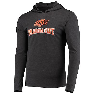 Men's Concepts Sport Orange/Heather Charcoal Oklahoma State Cowboys Meter Long Sleeve Hoodie T-Shirt & Jogger Pajama Set