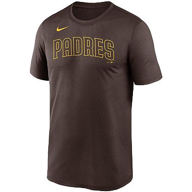 Men's Nike Brown San Diego Padres Wordmark Legend Performance T-Shirt