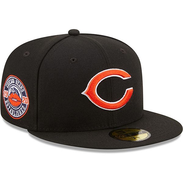 violist tragedie Gezicht omhoog Men's New Era Black Chicago Bears Established 1920 Patch 59FIFTY Fitted Hat