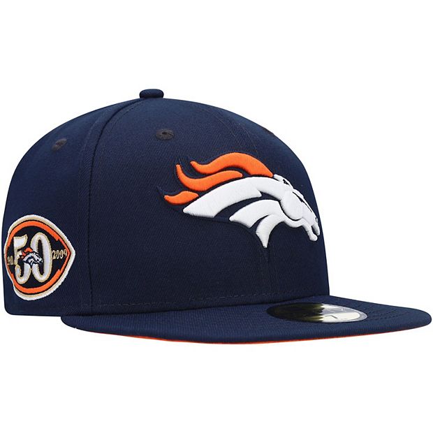 New Era Men's Denver Broncos Logo Blue 59Fifty Fitted Hat