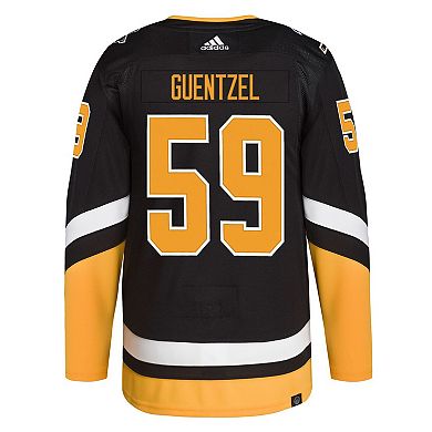 Men's adidas Jake Guentzel Black Pittsburgh Penguins 2021/22 Alternate Primegreen Authentic Pro Player Jersey