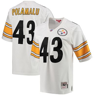 Women's Mitchell & Ness Troy Polamalu White Pittsburgh Steelers 2005 Legacy Replica Team Jersey