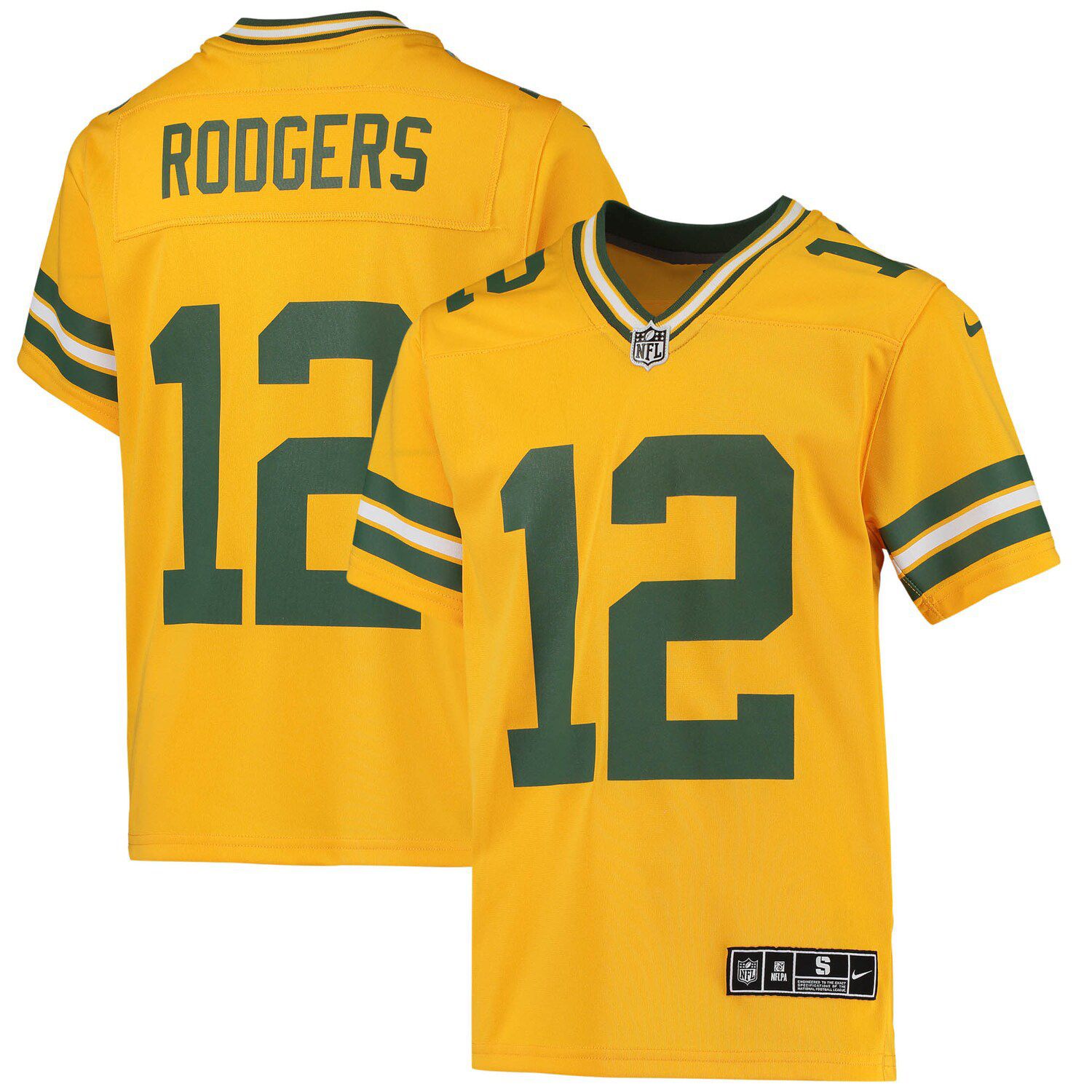 aaron rodgers yellow jersey