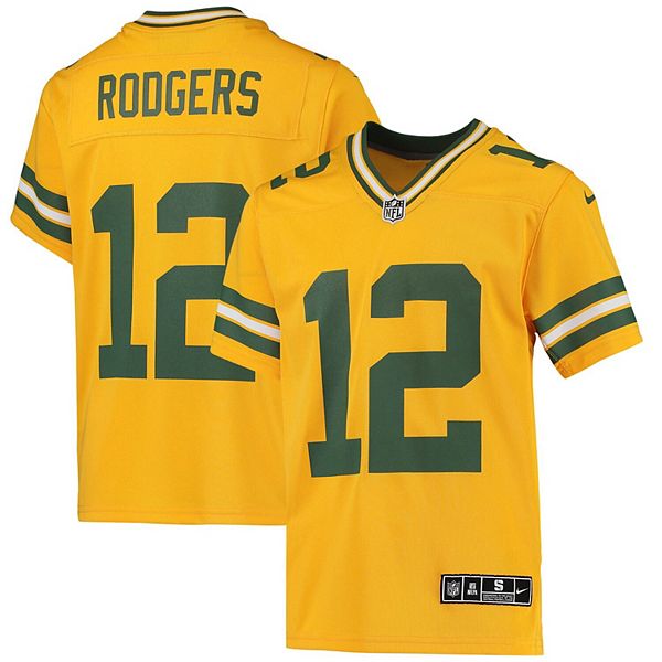 Youth Nike Aaron Rodgers Gold Green Bay Packers Inverted Team 