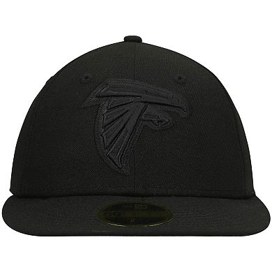 Men's New Era Black Atlanta Falcons Black on Black Low Profile 59FIFTY II Fitted Hat