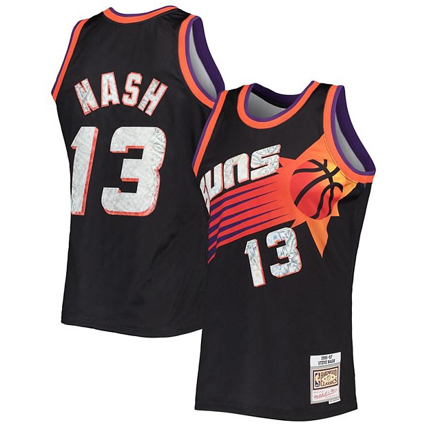 Men's Mitchell & Ness Steve Nash Black Phoenix Suns 1996-97 Hardwood Classics NBA 75th Anniversary Diamond Swingman Jersey