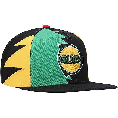 Men's Mitchell & Ness Black LA Galaxy Historic Logo Since '96 Jersey Hook Snapback Hat