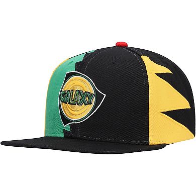 Men's Mitchell & Ness Black LA Galaxy Historic Logo Since '96 Jersey Hook Snapback Hat