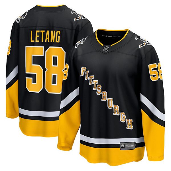  Kris Letang Pittsburgh Penguins #58 Black Yellow Name and  Number Youth Player T Shirt (Medium 10/12) : Clothing, Shoes & Jewelry