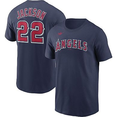 Men's Nike Bo Jackson Navy California Angels Cooperstown Collection Name & Number T-Shirt
