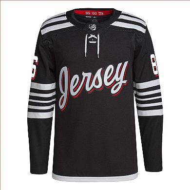Men's adidas Jack Hughes Black New Jersey Devils Alternate Primegreen Authentic Pro Player Jersey