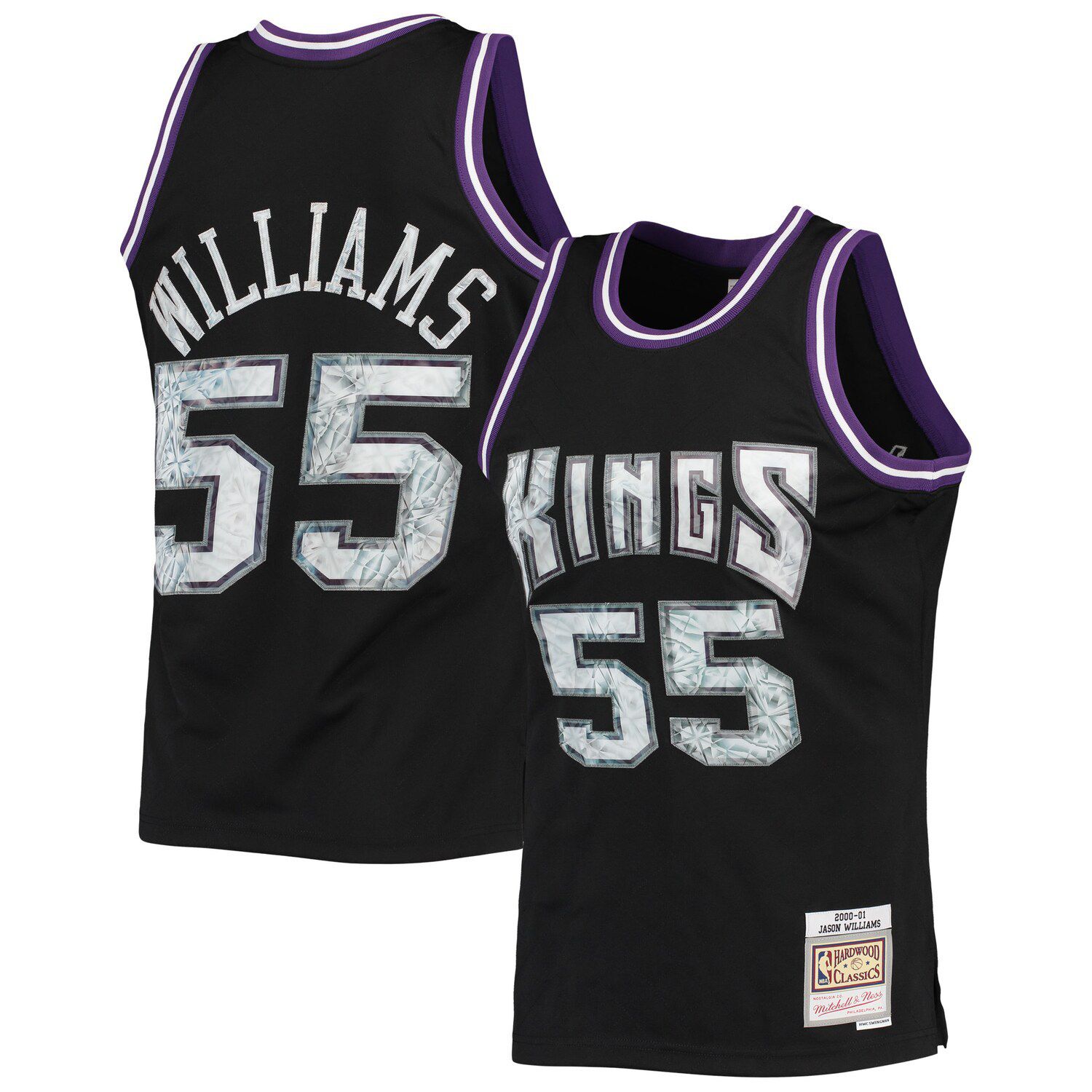 Men's Mitchell & Ness Jason Williams Black Sacramento Kings 1996-97 ...