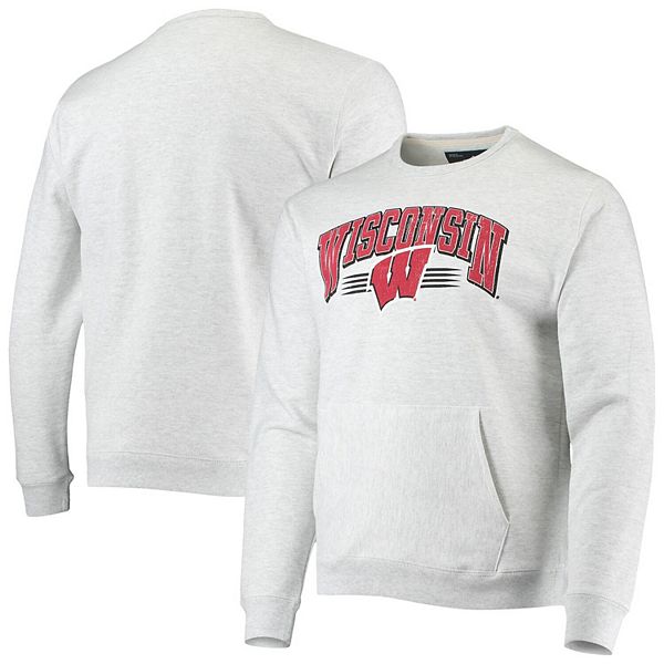 Men's League Collegiate Wear Heathered Gray Wisconsin Badgers ...