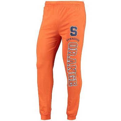Men's Concepts Sport Orange/Heather Charcoal Syracuse Orange Meter Long Sleeve Hoodie T-Shirt & Jogger Pajama Set