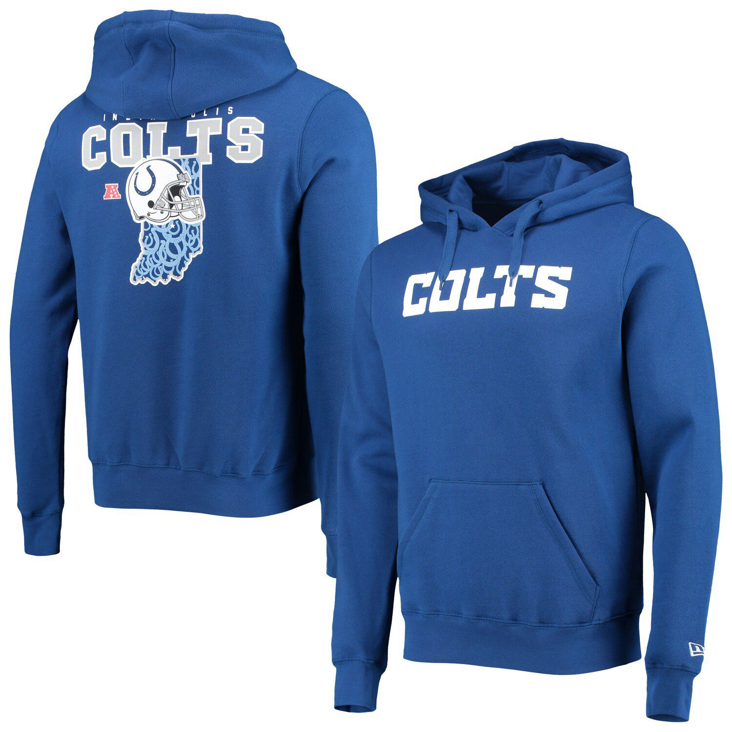 Men's NFL x Staple Blue Indianapolis Colts Split Logo Pullover Hoodie