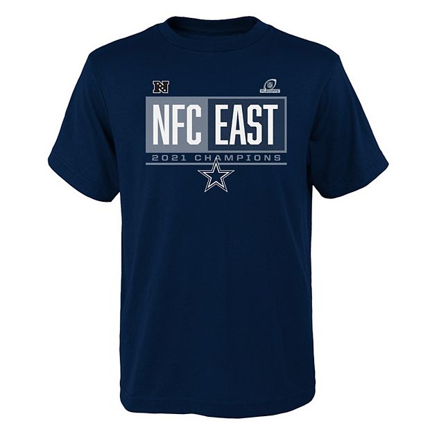 Youth Fanatics Branded Navy Dallas Cowboys 2021 NFC East Division Champions  Blocked Favorite T-Shirt