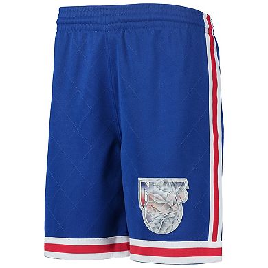 Youth Mitchell & Ness Blue New Jersey Nets 1993 Hardwood Classics 75th Anniversary Swingman Shorts