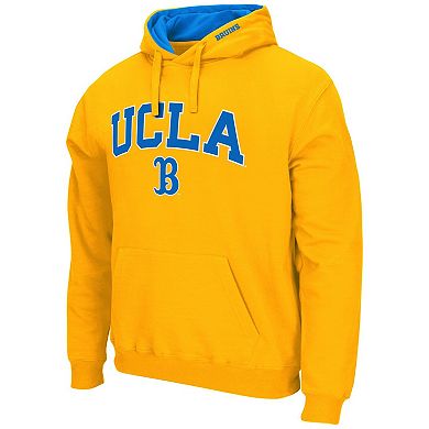 Men's Colosseum Gold UCLA Bruins Arch & Logo 3.0 Pullover Hoodie