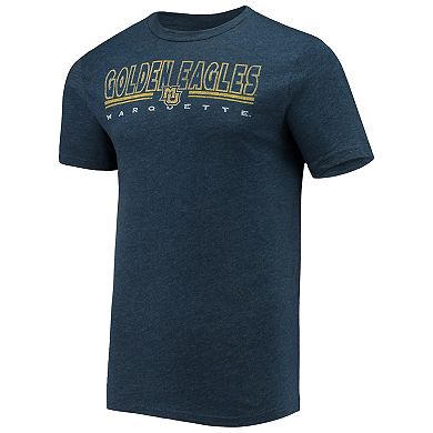 Men's Concepts Sport Heathered Charcoal/Navy Marquette Golden Eagles Meter T-Shirt & Pants Sleep Set