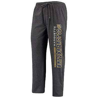 Men's Concepts Sport Heathered Charcoal/Navy Marquette Golden Eagles Meter T-Shirt & Pants Sleep Set