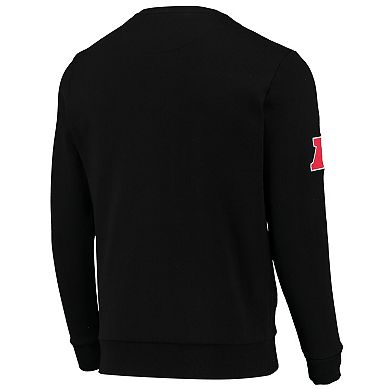 Men's Starter Black Pittsburgh Steelers Locker Room Throwback End Zone Pullover Sweatshirt
