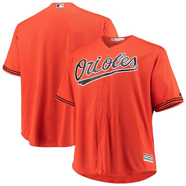 MLB Men's Big & Tall Majestic Retro Jersey - Orange - Short Sleeve T-shirts
