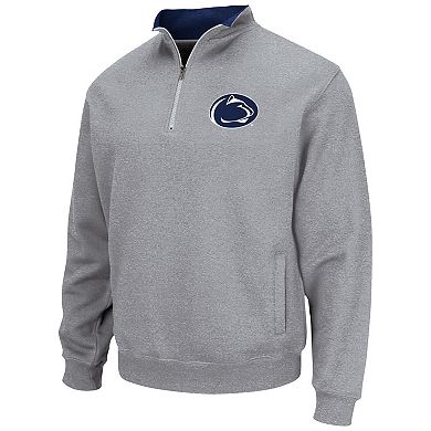 Men's Colosseum Heathered Gray Penn State Nittany Lions Tortugas Team Logo Quarter-Zip Jacket