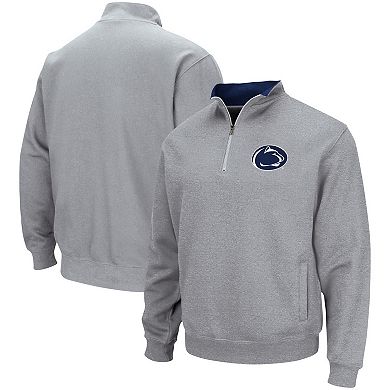 Men's Colosseum Heathered Gray Penn State Nittany Lions Tortugas Team Logo Quarter-Zip Jacket