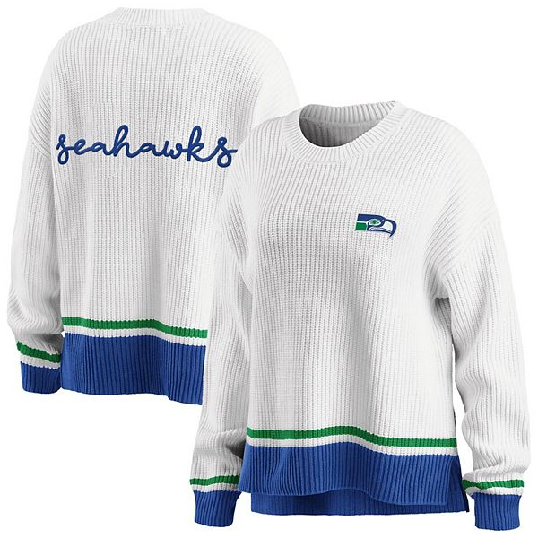 Seattle Mariners WEAR by Erin Andrews Women's Vintage Cord Pullover  Sweatshirt - Navy