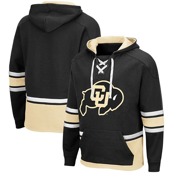 Men's Colosseum Black Colorado Buffaloes Lace Up 3.0 Pullover Hoodie