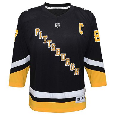 Youth Sidney Crosby Black Pittsburgh Penguins 2021/22 Alternate Replica Player Jersey