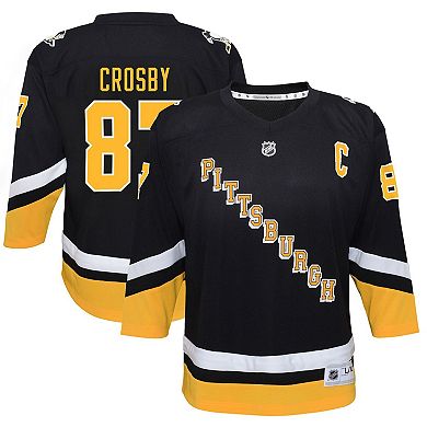 Youth Sidney Crosby Black Pittsburgh Penguins 2021/22 Alternate Replica Player Jersey