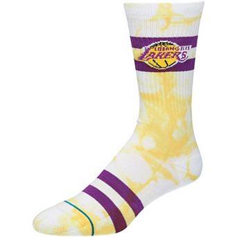 Men's Stance Los Angeles Lakers Tie-Dye Crew Socks