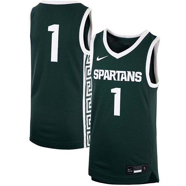 Michigan State Spartans Green #42 Mens Small Nike Authentic Basketball  Jersey