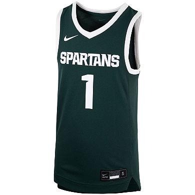 Youth Nike #1 Green Michigan State Spartans Team Replica Basketball Jersey