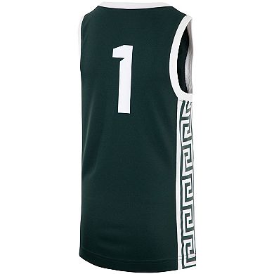 Youth Nike #1 Green Michigan State Spartans Team Replica Basketball Jersey