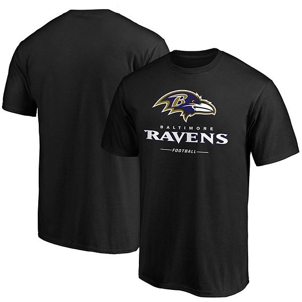 Men's Fanatics Branded Black Baltimore Ravens Team Lockup Logo T-Shirt