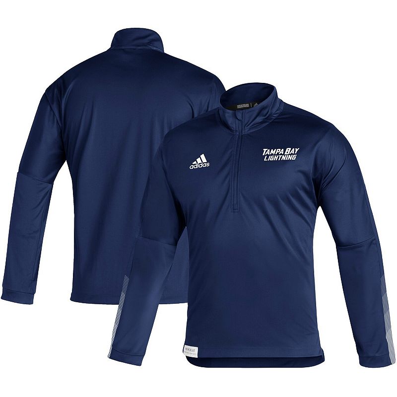Mens adidas Blue Tampa Bay Lightning Primeblue Quarter-Zip Jacket, Size: 2