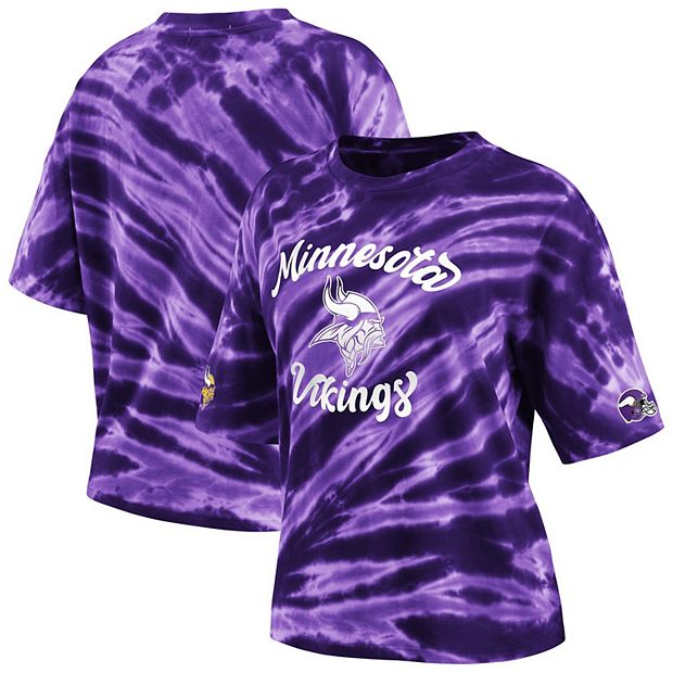 Women's WEAR by Erin Andrews Purple Minnesota Vikings Tie-Dye T-Shirt