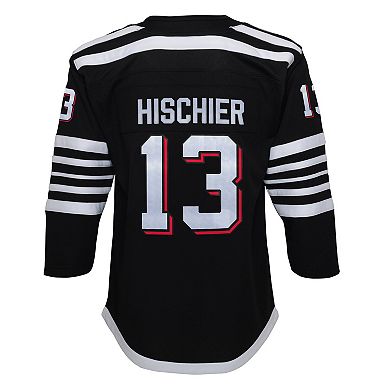 Youth Nico Hischier Black New Jersey Devils 2021/22 Alternate Premier Player Jersey