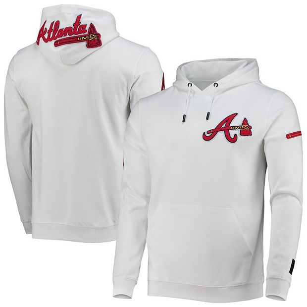 Men's Pro Standard White Atlanta Braves Logo Pullover Hoodie