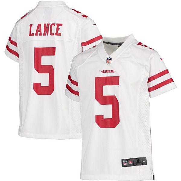 Youth Nike Trey Lance White San Francisco 49ers Game Jersey