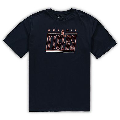 Men's Concepts Sport Navy/Orange Detroit Tigers Big & Tall T-Shirt & Shorts Sleep Set
