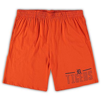 Men's Concepts Sport Navy/Orange Detroit Tigers Big & Tall T-Shirt & Shorts Sleep Set