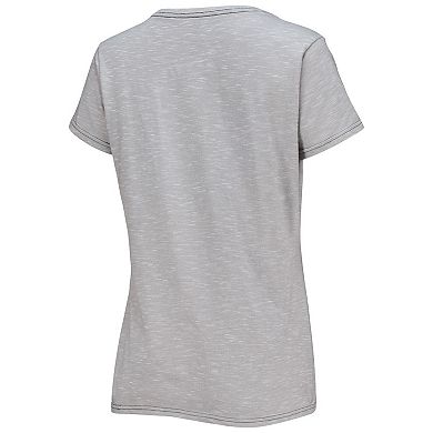 Women's Fanatics Branded Gray Miami Hurricanes Logo Space-Dye T-Shirt