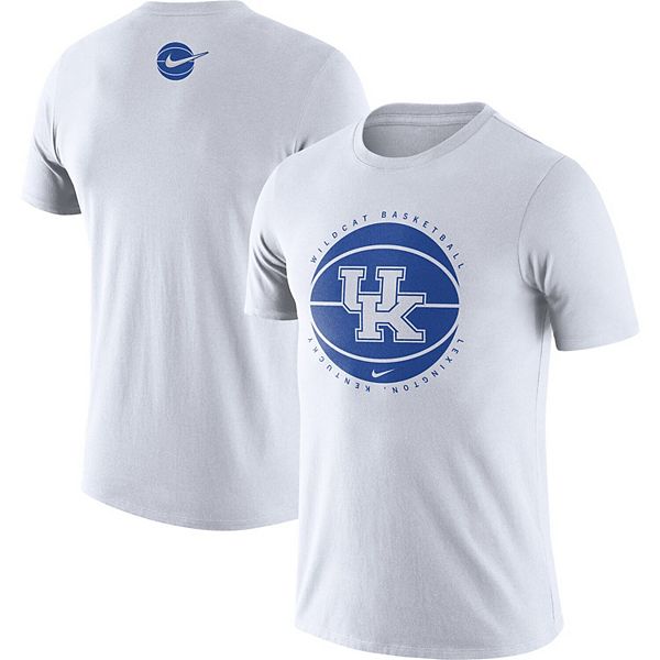 Nike Men's Medium White Crew Neck Tee SS T-Shirt Basketball Hoop  Collage Logo